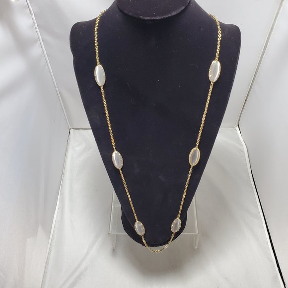 14th & Union Gold Necklace with Opaque Stones - Picture 2 of 9